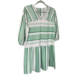 GORGEOUS Solid and striped beach/pool dress